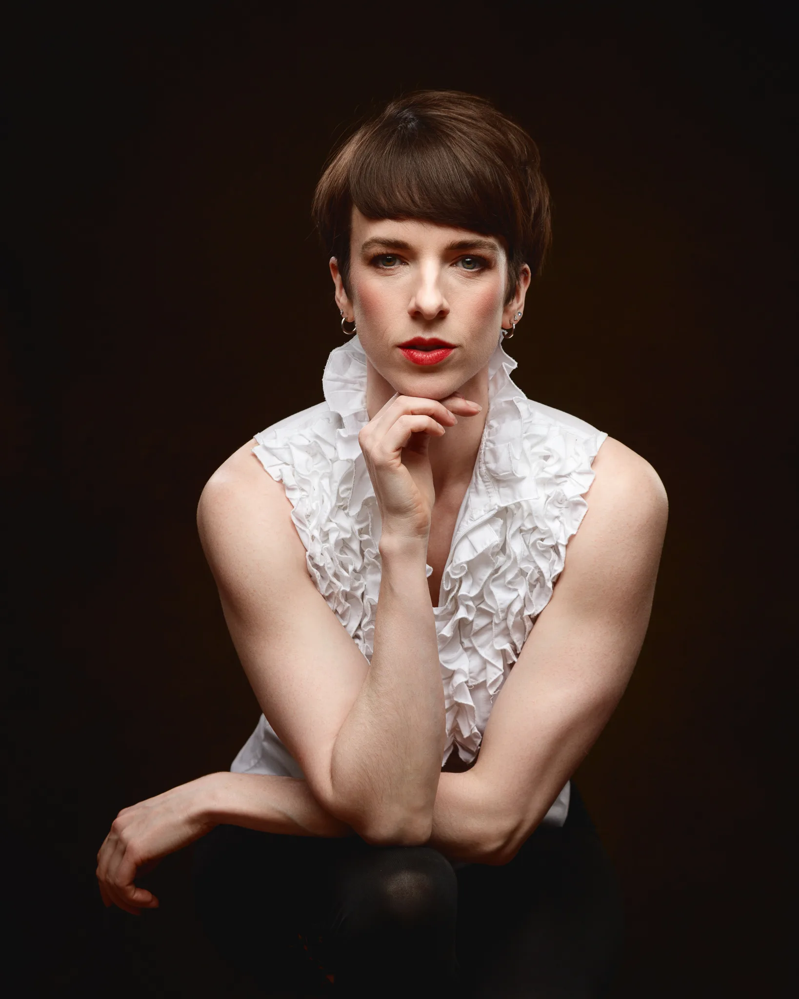 Model portfolio portrait of Amber W, photographed in Suffolk by Foyers Photography