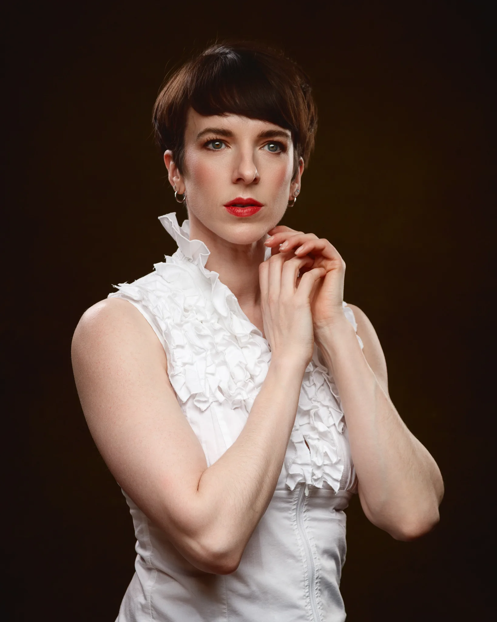 Model portfolio session photographed at the Rendlesham studio in Suffolk