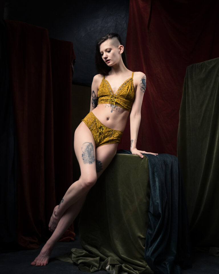 Morrigan photographed during a model portfolio session in Suffolk by Foyers Photography
