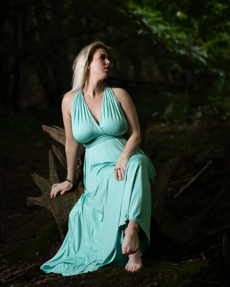 Woodland portrait in Tunstall Wood, Suffolk, photographed by Foyers Photography