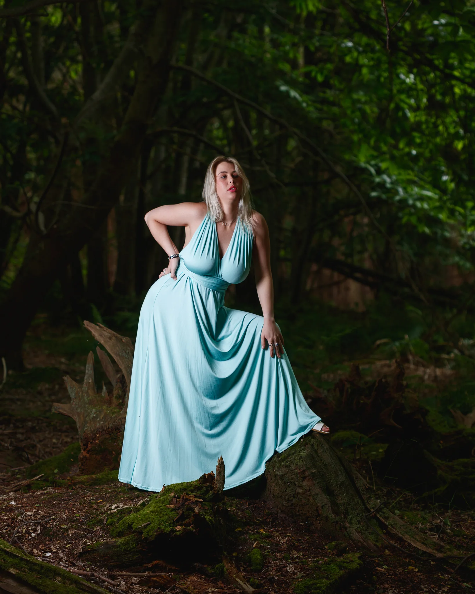 Woodland location portrait in Tunstall Wood, Suffolk, by Foyers Photography