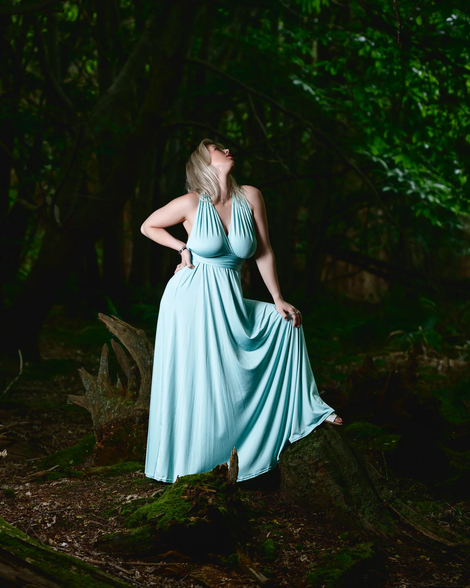 Portrait among the trees in Tunstall Wood near Rendlesham, Suffolk